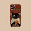 Cute Coffee Cat Clear TPU Mobile Case for iPhone 17 16 15 14 13 12 11 X XR XS Air Pro Max Plus Mini Colorful Cover