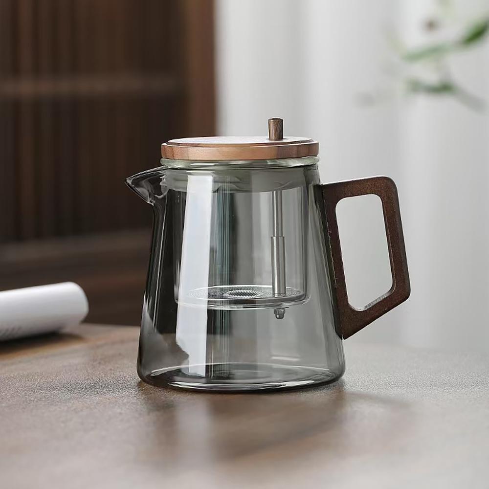 650ml GIANXI Tea Pot Family Glass Teapot Set Transparent High Glass Teacup Kung Fu Teacup Set Flower Teapot Ideal Gift