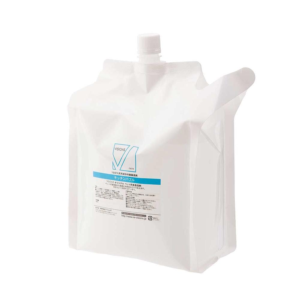 Dish detergent for cats Kitchen Bubble Refill natural ingredients Domestic production VISIONS Original cat visions [2L] 100% Additive-free