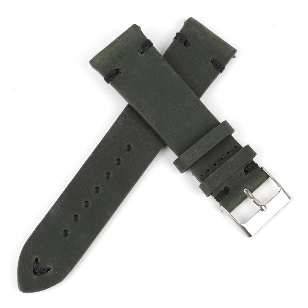 Retro Oil Wax Genuine Leather Watchband 18mm 20mm 22mm 24mm Quick Release Calfskin Watch Strap for Men Wristband Watch Accessory