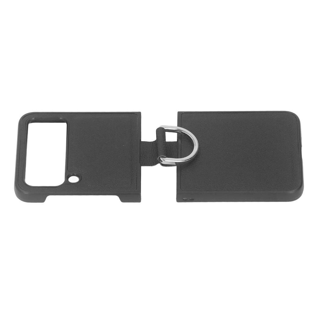 Jednokolorowy uchwyt pierścieniowy składane etui etui na telefon z pierścieniem dla Z Flip4 wstrząsoodporny pokrowiec z uchwytem czarny dla Z Flip 4