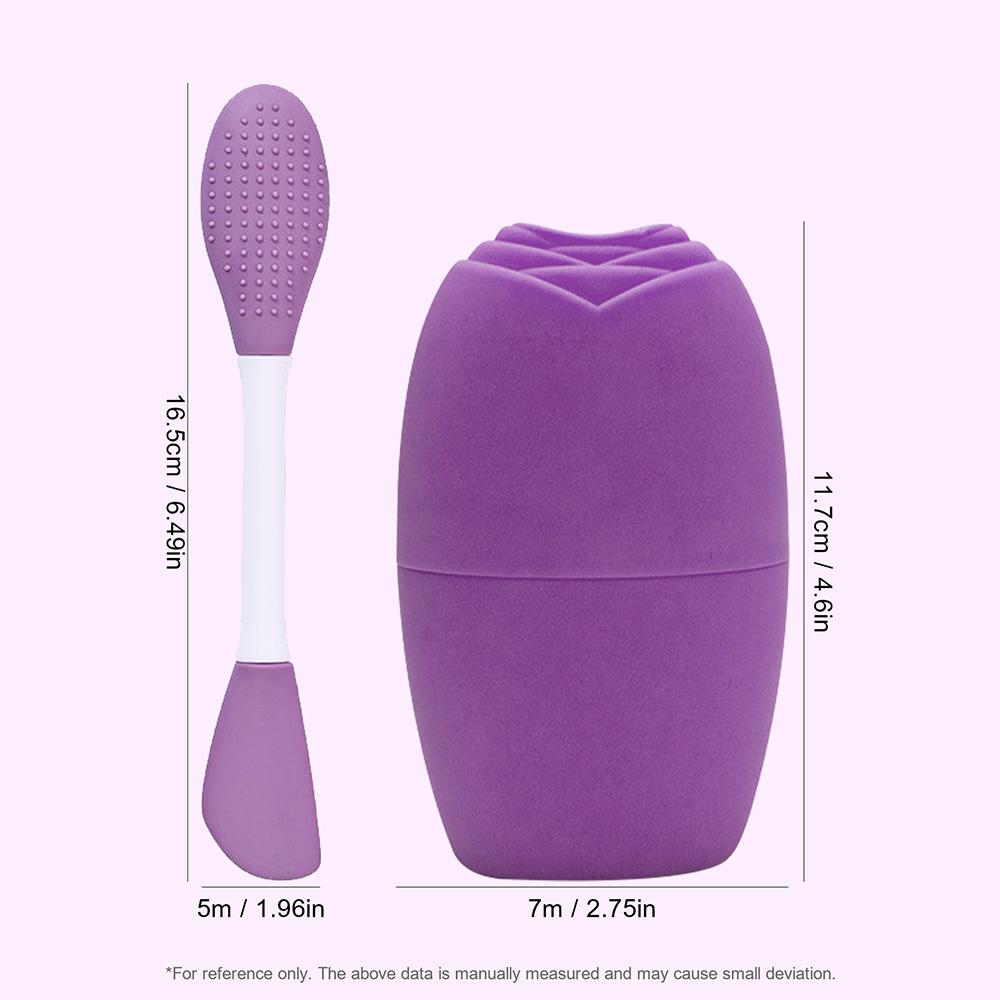 Silicone Ice Cube Tray Mold Double Head Silicone Face Mask Brushes Facial Pore Cleaner Brush Mud Film Applicator Cleaning Tools