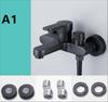 Bathtub Faucet Black Shower Faucet Mixing Valve Side-opening Triple Faucet Hot and Cold Mixer Faucet Bathroom Accessories