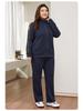 Mother's Plus Size Autumn-Winter Long-Sleeve Two-Piece Set: Middle-Aged Women's Casual Sportswear