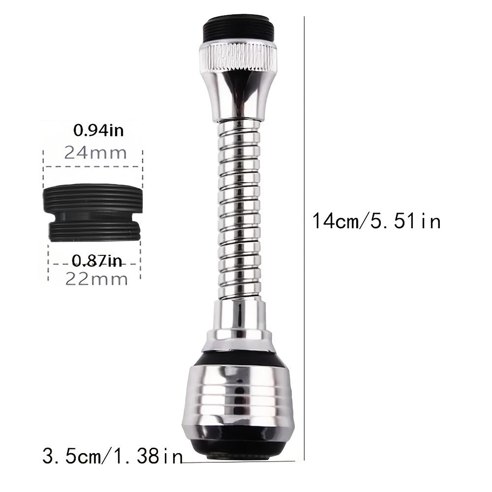 2 Stück 360° drehbarer Wasserhahn-Verlängerer, Dual-Sprühmodus, Spritzschutz-Design - Langlebiges ABS-Material, geeignet für Badezimmer- und Küchenspülen