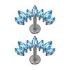 Contemporary Curved T Bar Threaded Ear Bone Studs Portable Alloy Body Jewelry