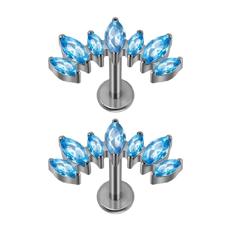 

T Shape Internally Threaded Cartilage Earring With Elegant Curved Alloy Body Jewelry