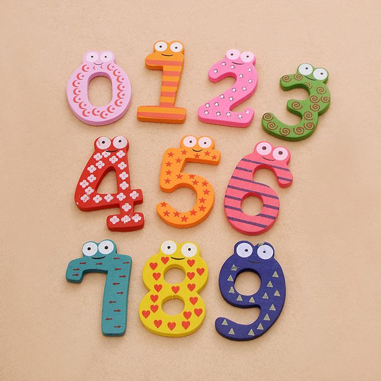 Wooden Magnetic Educational Refrigerator Magnets for Infant and Toddler Learning