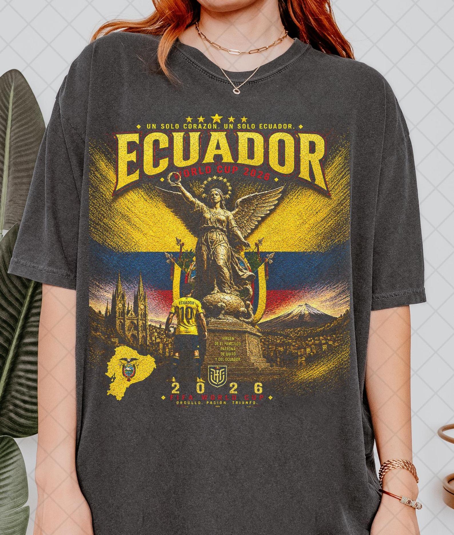 Comfort Colors Ecuador World Cup 2026 Shirt, Ecuador Football Fan Graphic Tee, Retro Soccer Supporter T shirt, FIFA 2026 Ecuador Pride Gift S