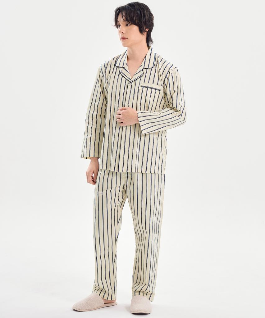 Meipeullawo Excellent Long-Sleeve Pure Cotton Men'S Plus Size Pajama Set