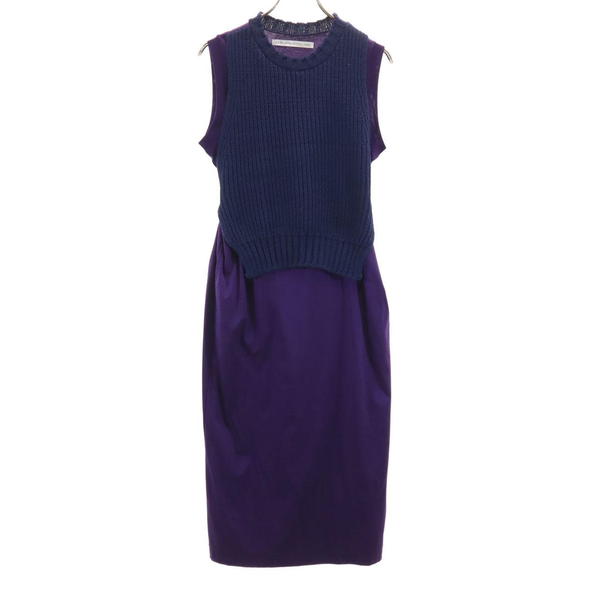 

JOHN LAWRENCE SULLIVAN сделано в Японии Вязаное многослойное платье без рукавов Женское Б/У