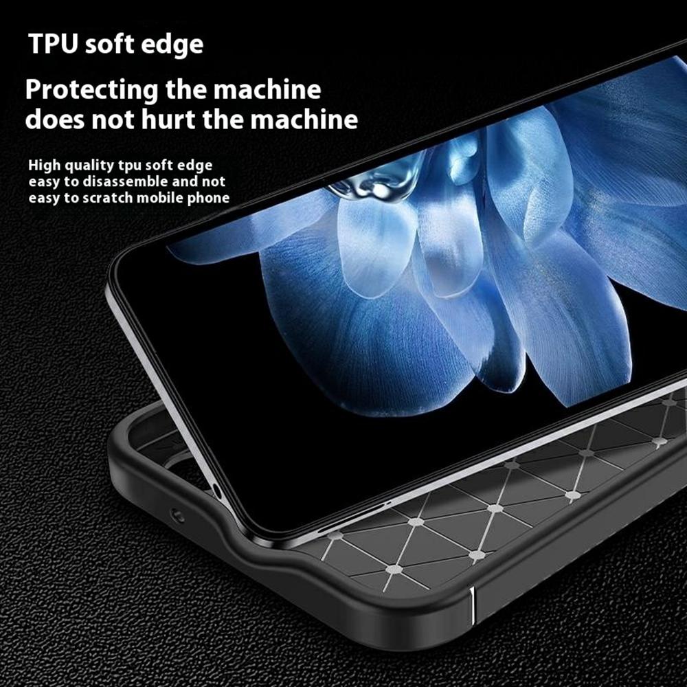 For Xiaomi 14T Pro Case Carbon Fiber Texture TPU Phone Cover Heat Dissipation