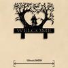Romantic Love Tree Welcome Metal Wall Art Elegant Iron Sculpture Couple Wedding Valentine Gift Living Room Indoor Decor