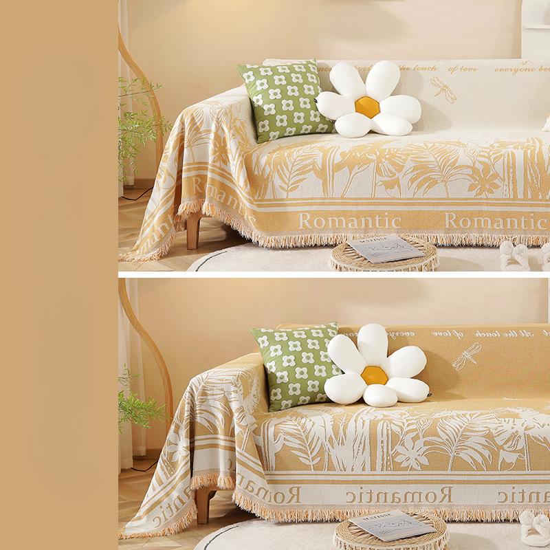 Modern Minimalist Rural Plant Sofa Towel Chenille Sofa Cover Four Seasons Universal All-Inclusive Full Covered Sofa