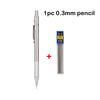 Full Metal Mechanical Pencil Set 0.3 0.5 0.7 0.9 1.3 2.0mm Art Drawing Automatic Pencil with Leads Office Kawaii School Supplies