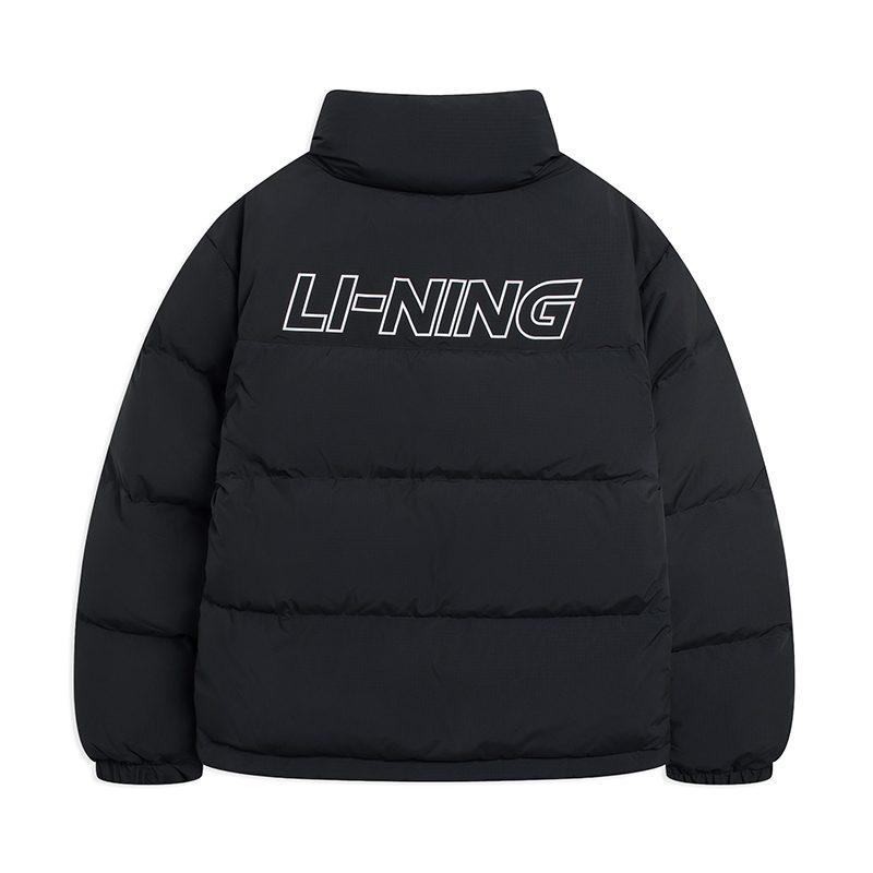 Li Ning Sports Life Collection FW22 Down Jacket Winter Unisex Black AYMS307-4