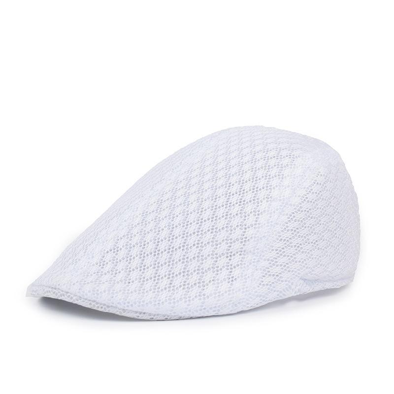 Men Breathable Mesh Flat Cap Summer Ivy Cap for Elderly Men Vintage Gatsby Hat Outdoor Work Sun Cabbie Cap Driving Newsboy Cap