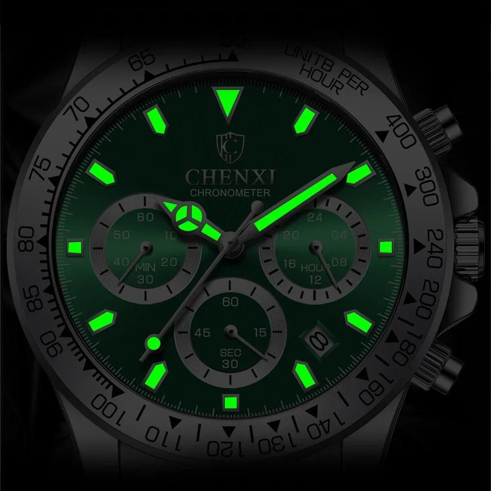 Men Watch Steel Luminous Watches Men's Army Military Quartz Wristwatch Chronograph Male Clock Relogio Masculino