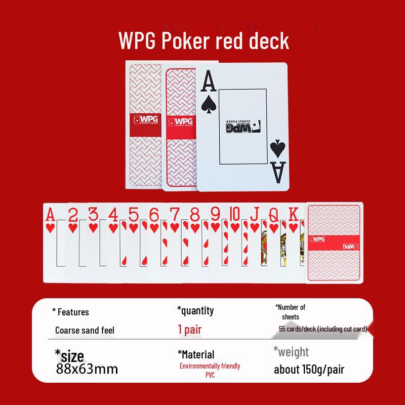 Пластиковые водонепроницаемые карты для покера Texas Hold em, матовые, с крупным шрифтом, устойчивые к изгибу.