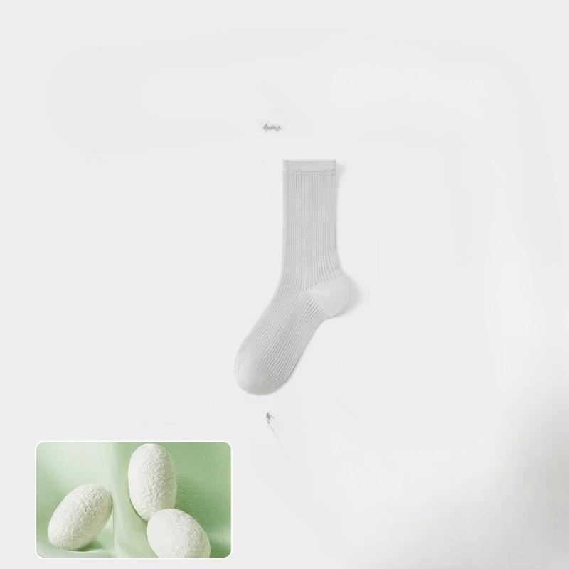 Summer Thin Socks - Antibacterial Mesh Breathable Silk-spun Pile Socks Without Bones