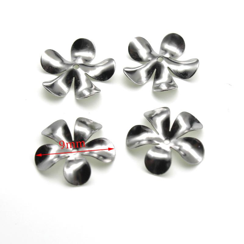 100pcs Stainless Steel Charm Bead Caps Jewelry Connectors Filigree Spacer Bead Caps Findings Jewelry Findings Making End Caps