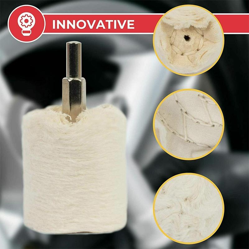 6Pcs Polishing Buffing Pads Mop Wheel Buffer Pad Drill Kit for Car Polisher Set