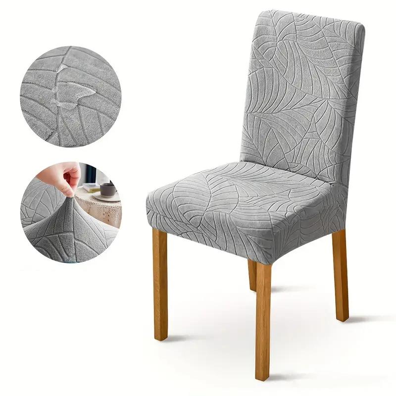 

Водонепроницаемый чехол для стула, эластичный, для столовой, кухни, свадьбы, жаккарда, спандекса, отеля, банкета, эластичный, устойчивый к грязи, съемный чехол для стула 1 Piece