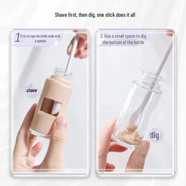 Doppelkopf-Silikonspatel & Mini-Cremeflaschenschaber