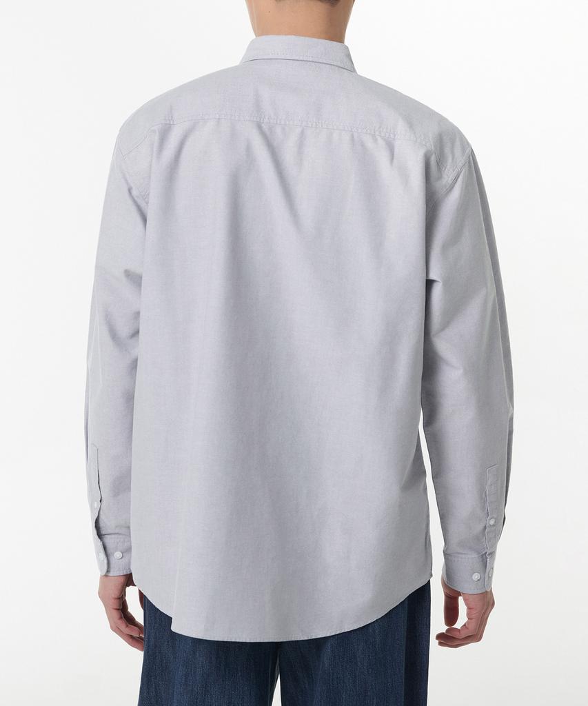 MUSINSA STANDARD Relaxed Fit Oxford Shirt_Non-Pocket [Grey]