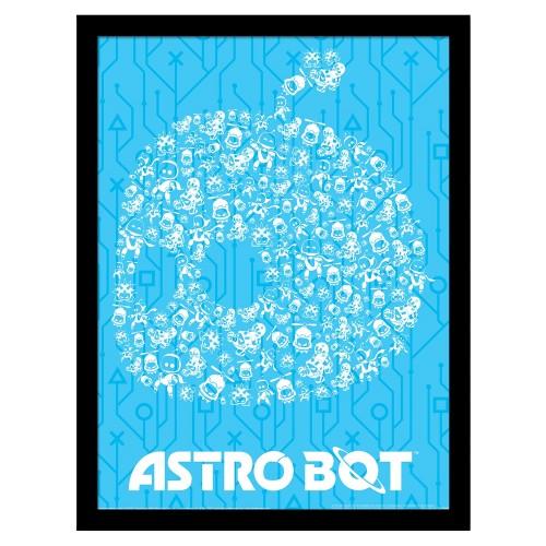 Poster Incorniciato Mosaico Astro Bot blu/bianco