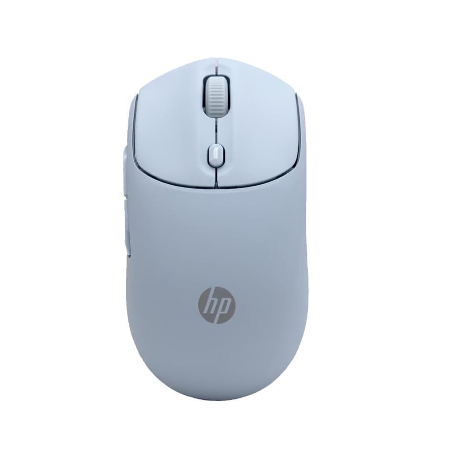 HP 400 Silent Wireless Mouse Bluetooth USB Dongle Sensor up to 6000 Silicone Battery Life up to 24 Ambidextrous Design Blue 2.4GHz Connection,