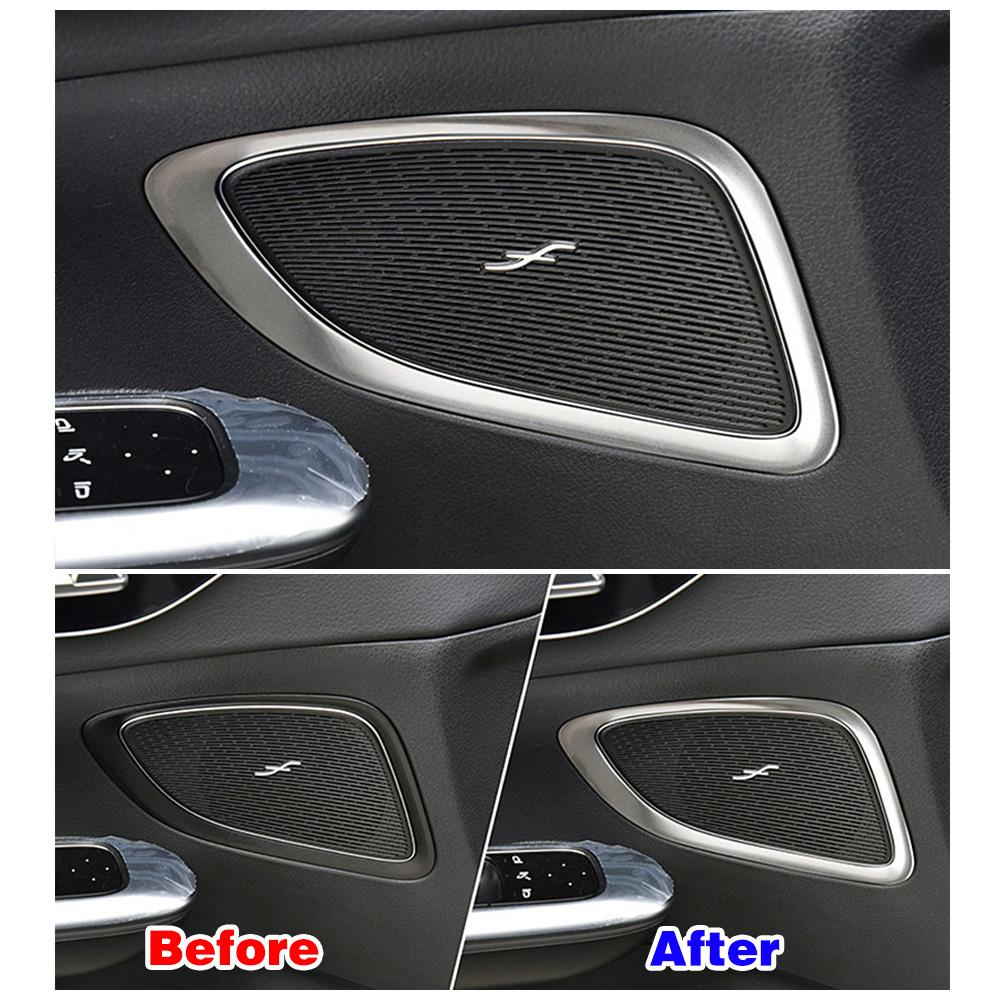 For Mercedes Benz C Class W206 C200 C260 C300 2022 2023 Car Inner Door Stereo Audio Speaker Sound Decorate Frame Ring