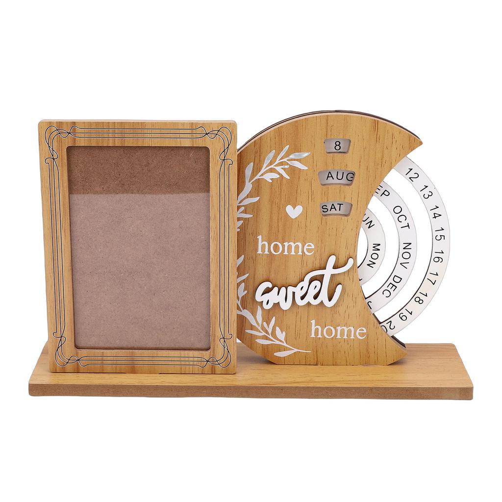 Perpetual Calendar Picture Frame Eternal Calendar Photo Frame Desk Ornament Home Anniversary Gift