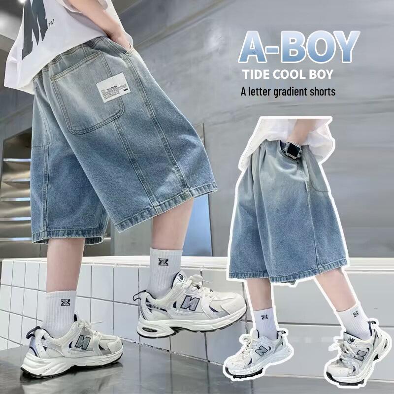 Pantaloncini di jeans estivi a lunghezza media per ragazzi 2026 - Alla moda, Leggeri per bambini più grandi