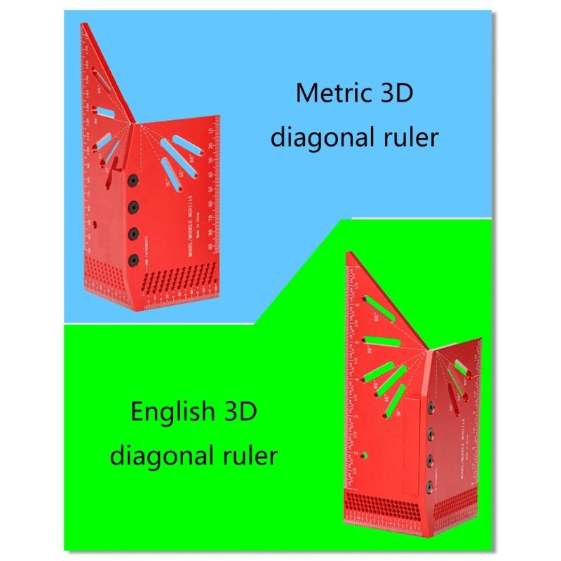 Multifunctional Square Measurement Ruler Mitre Measure Tool 30/45/60/90 Degree Protractor Square