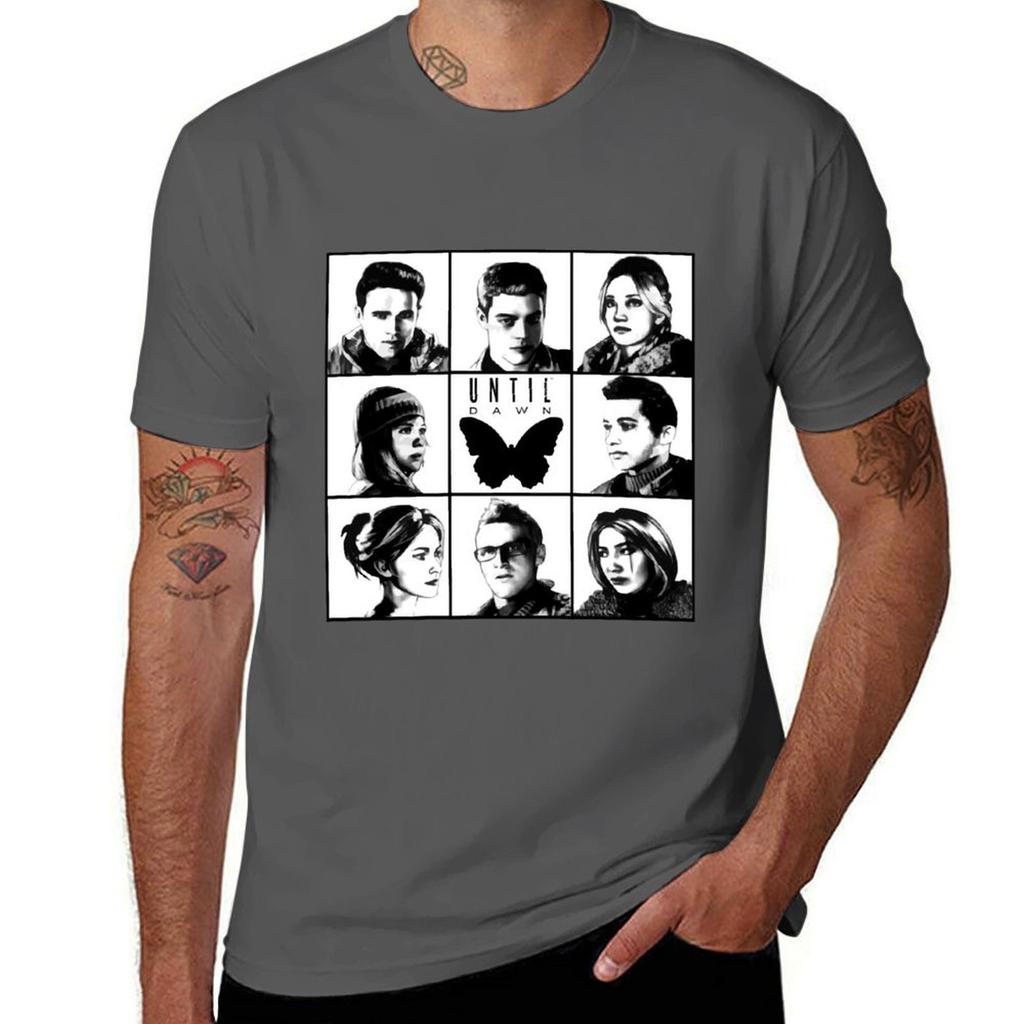 Until dawn  main characters TShirt Work Short Sleeve Cotton Top