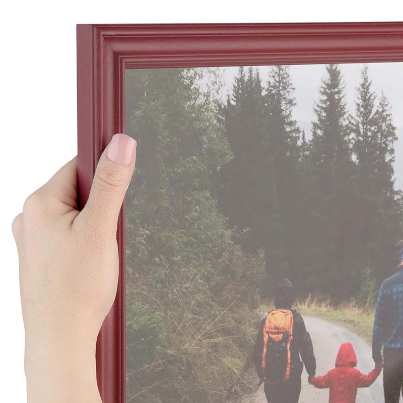 ArtToFrames 9x12 Inch Red Picture Frame, This 1.00 Inch Custom Wood Poster Frame is Red - Comes with Foam Backing 3/16 i 9-inchx12-inch красный