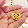 Chinese Ruyi God of Wealth Brass Necklace - Children's Peace and Longevity Lock Charm Pendant