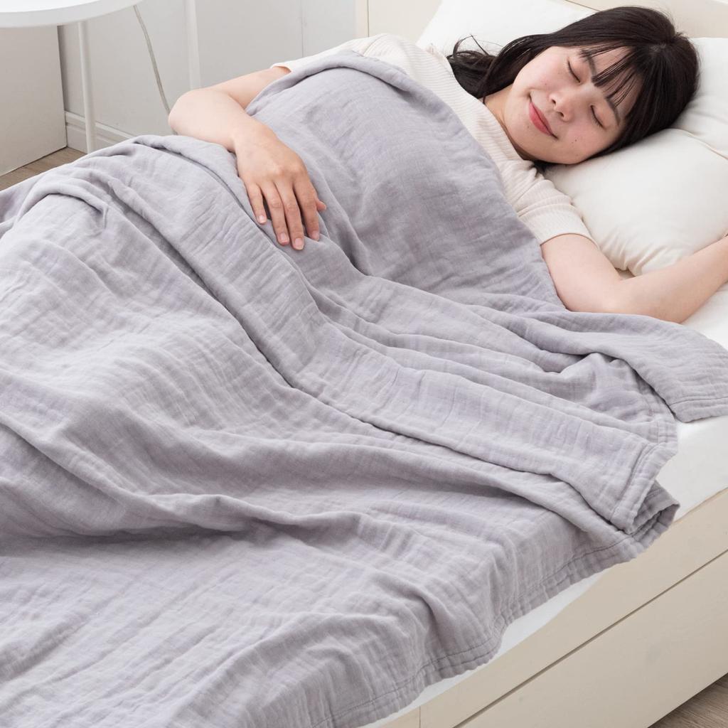 Tansu no Gen Gauze Extra 200 x Towel 18900005 Blanket, Double, 100% Cotton, Wide, 5-Layer Gauze, Washable, 210cm, Blanket, Cotton, Comforter, (74354)