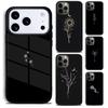 Minimal Aesthetics Flowers Phone Case for iPhone 17 16 15 Pro Max Air 14 13 12 11 Plus Shockproof Capa Cover