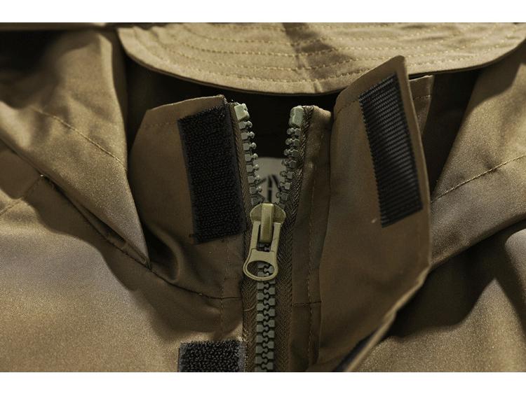 Men's Trendy Velcro Hooded Windbreaker: Casual Loose Fit Jacket for Spring & Autumn