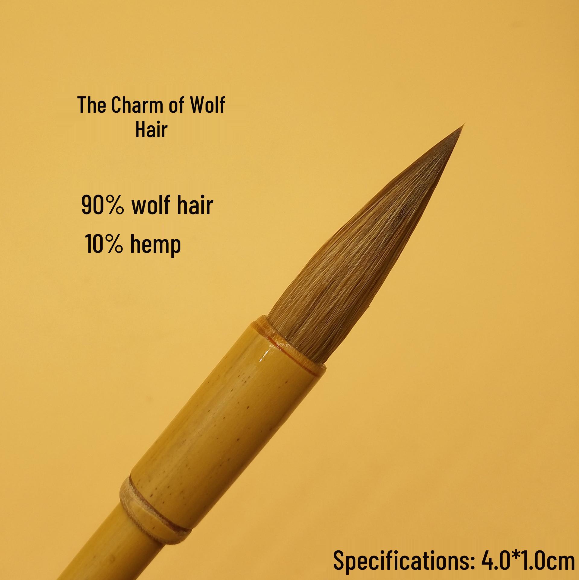 

Wolf Hair Calligraphy Brush: Medium Regular Script, Perfect for Writing and Painting, Ideal for Clerical Script and Adult Four Treasures of the Study.