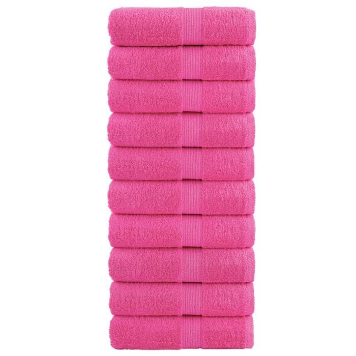 VidaXL Serviettes de toilette Premium SOLUND 10 pièces Rose 30 x 30 cm 600 g/m² 137517