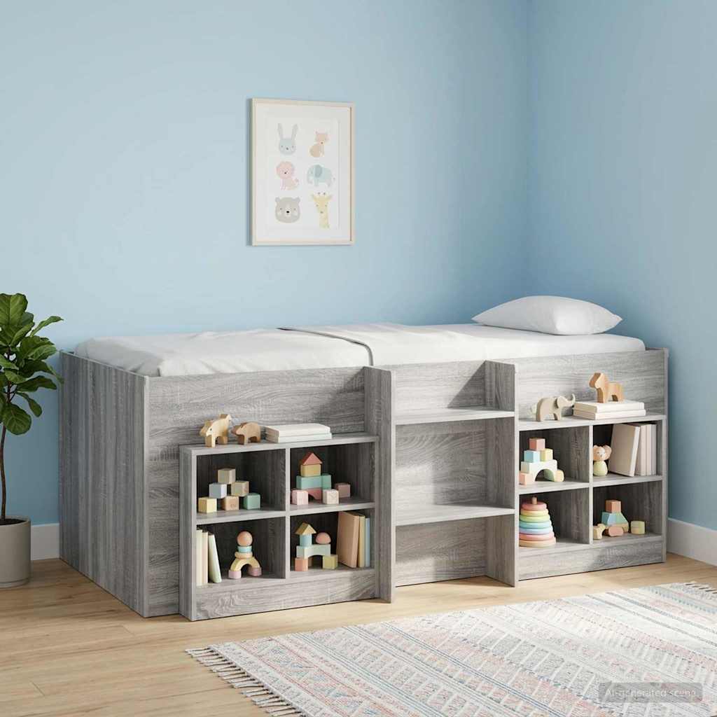 Kids Loft Bed 2 pcs Grey Sonoma 203 x 101.1 x 68.5 cm