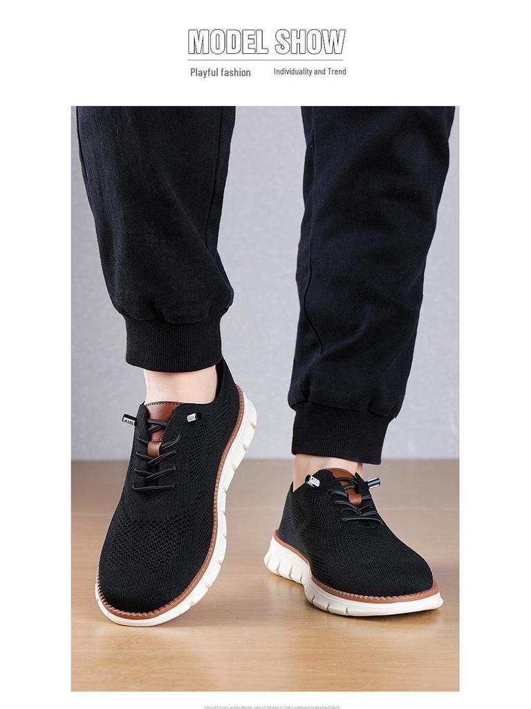 Pánské letní Flyknit ležérní lehké prodyšné vycházkové boty (Plus velikost k dispozici)