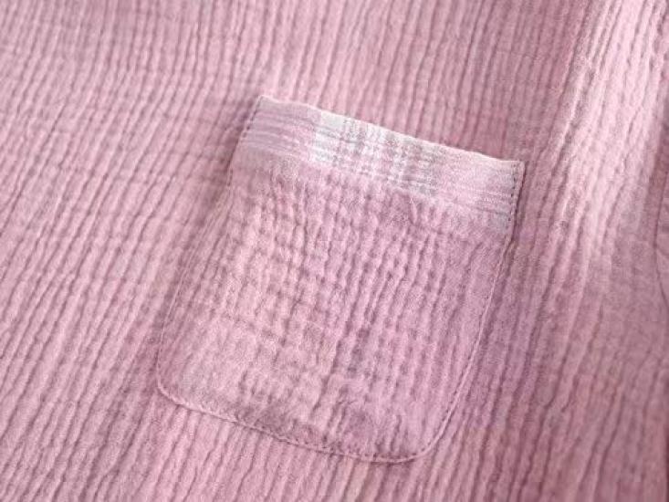 Checkered Soft Comfortable to the Perfect Gift for Day Size Women's Pajamas, Spring/Summer/Autumn/Winter, 100% Cotton, Pattern, V-Neck, Gauze, Touch,