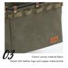 Canvas Table Side Storage Bag Foldable Portable Camping Canvas Bags Large Capacity Picnic Tableware Organizer Bag Picnic