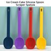 Mixing Spoon Heat Resistant Integrate Handle Universal Ice Cream Cake Silicone Spoon Scraper Spatula Kitchen Tool