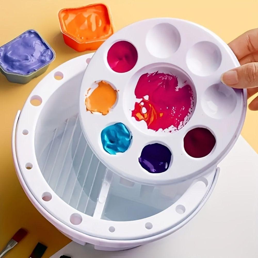 Handheld Paint Brush Washer Multifunctional Brush Cleaning Tool Brushes Tray Basin  Art Supplies