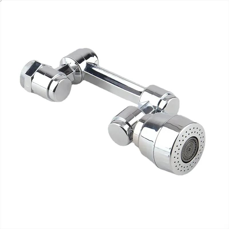 Rotatable Extension Faucet Sprayer Head Water Tap Nozzle Universal Bathroom Tap Extend Adapter Aerator 2 Spray Modes Faucet